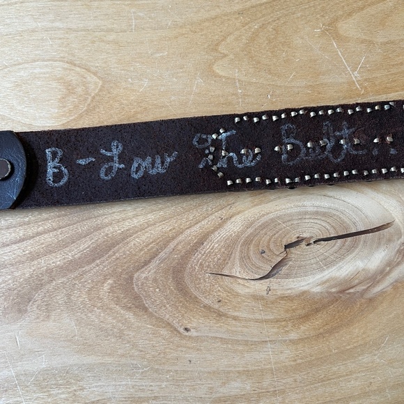 B LOW THE BELT STUDDED BEADED LEATHER WOMENS SMALL WESTERN VTG INSPIRED Y2K BOHO - Picture 9 of 11